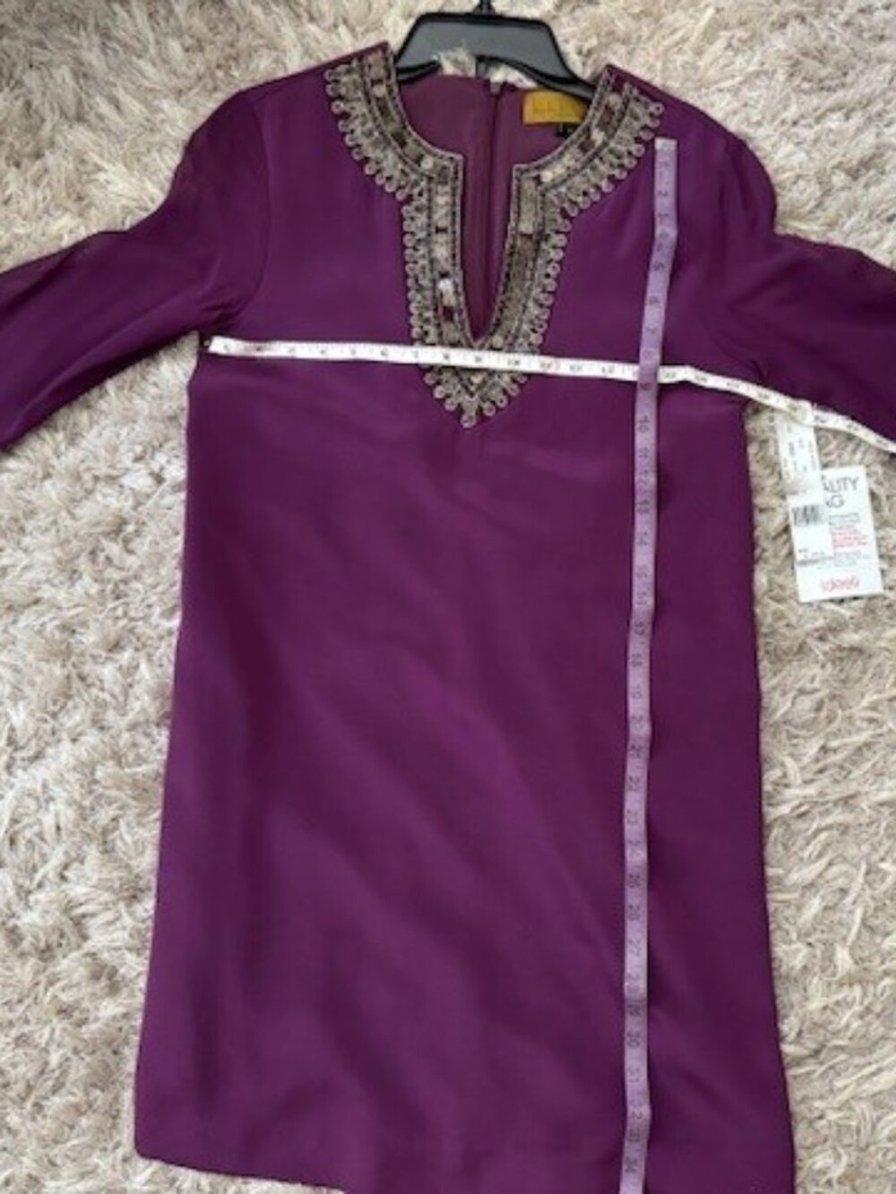 Nicole MIller Purple sequin sheath dress NWT